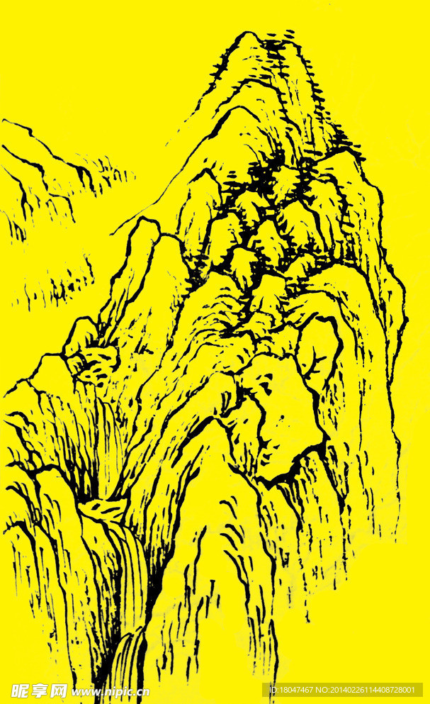 国画山石