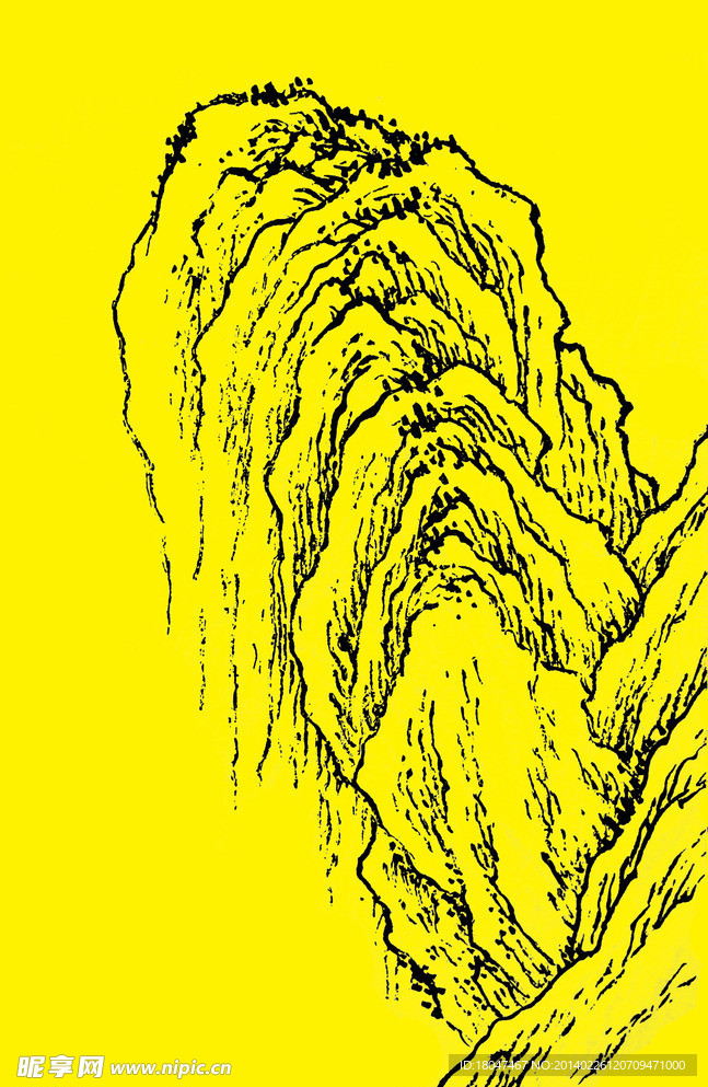 国画山石