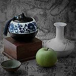 静物 苹果花瓶茶叶罐
