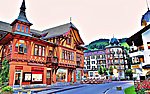 欧洲城市街景街道