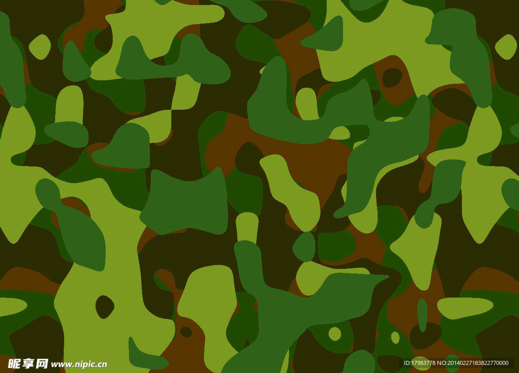 迷彩绿深色图案
