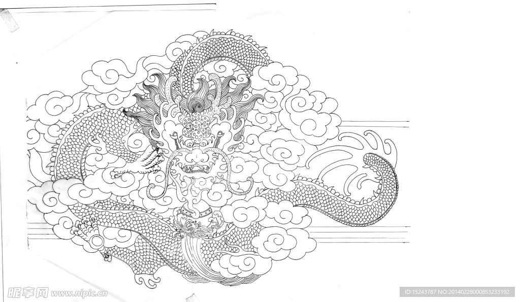 白描 龙
