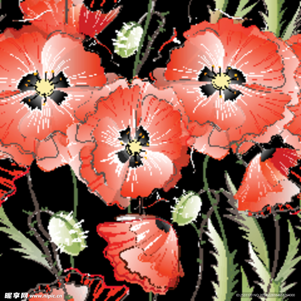 手绘花卉