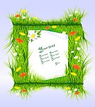 梦幻夏日绿草鲜花