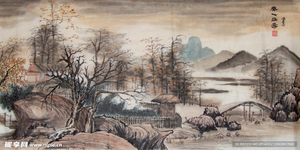 仿古山水