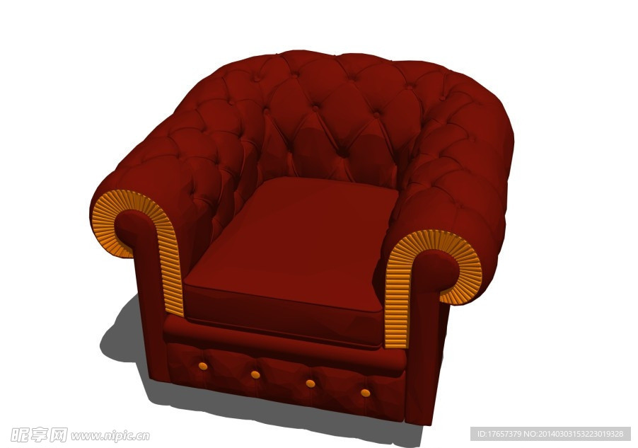 3D单人沙发