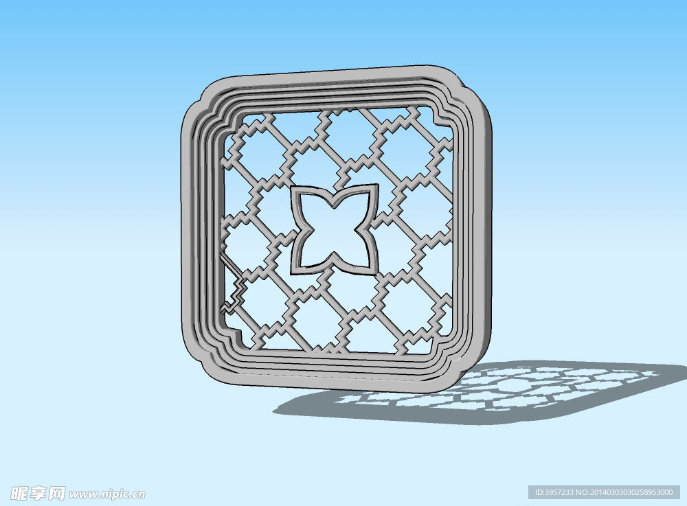 花窗3D模型