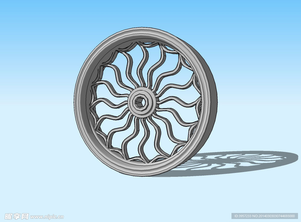 花窗3D模型