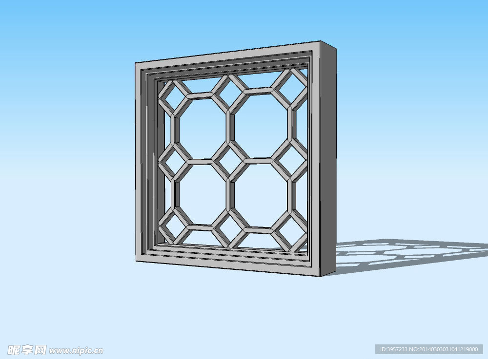 花窗3D模型