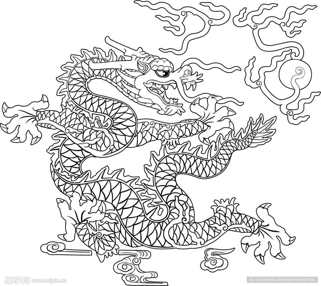 飞龙在天 雕刻