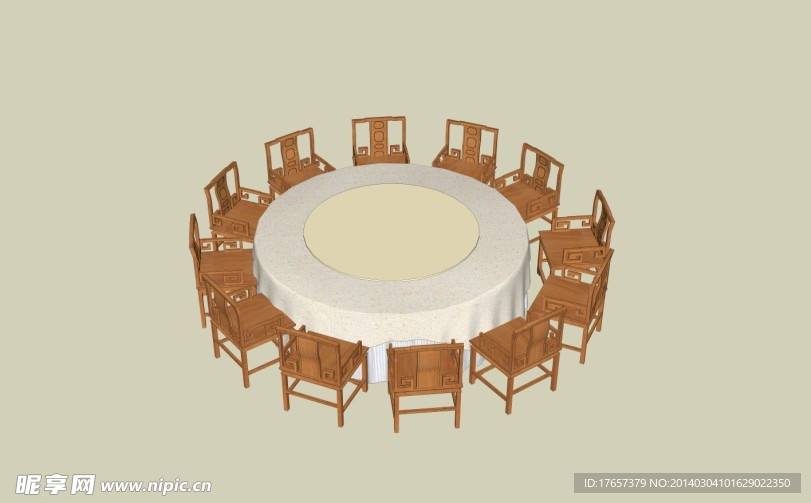 中式餐桌组合