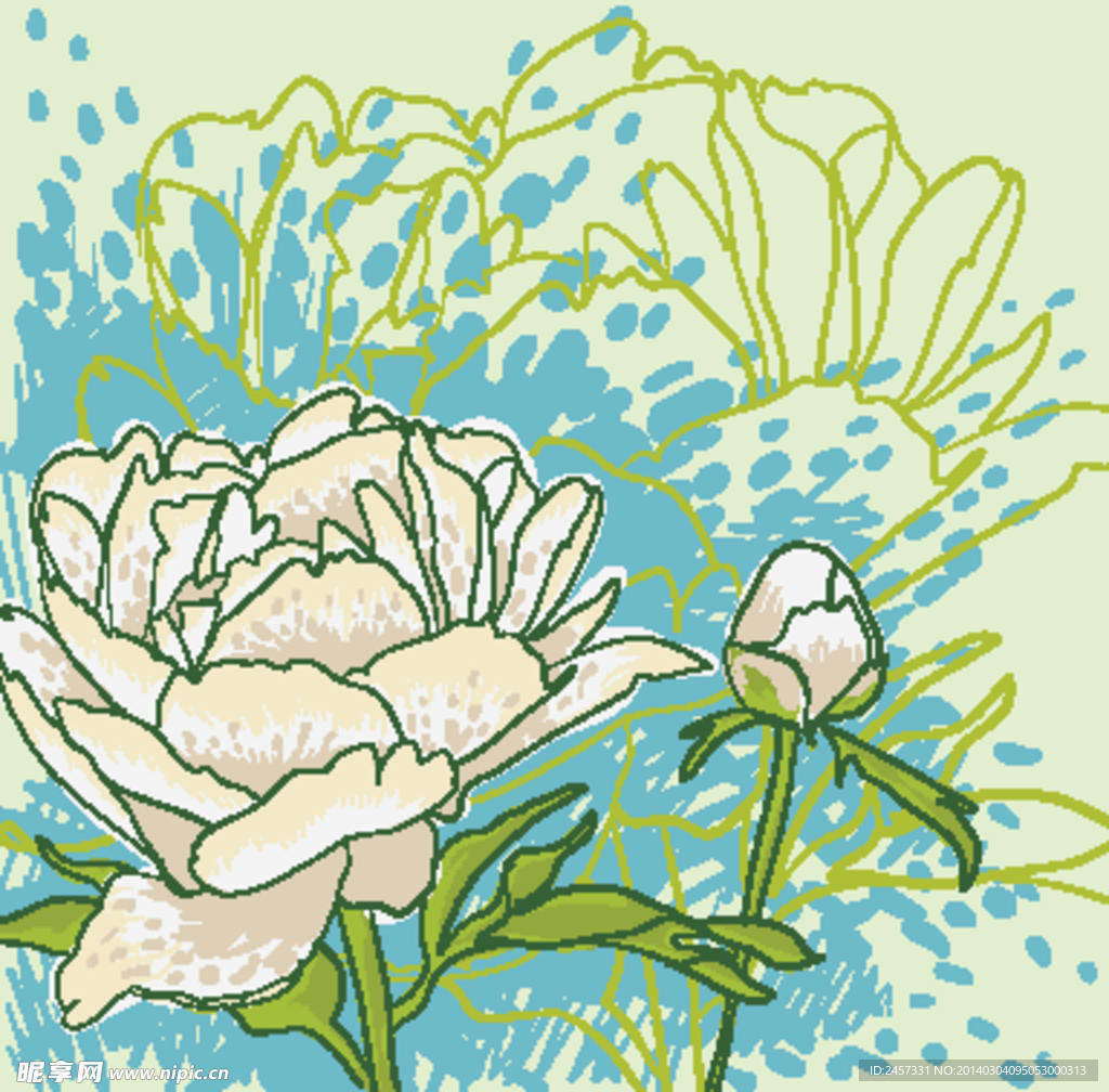 手绘鲜花