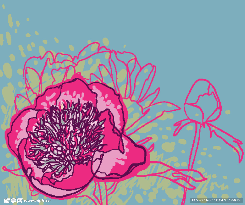 手绘鲜花