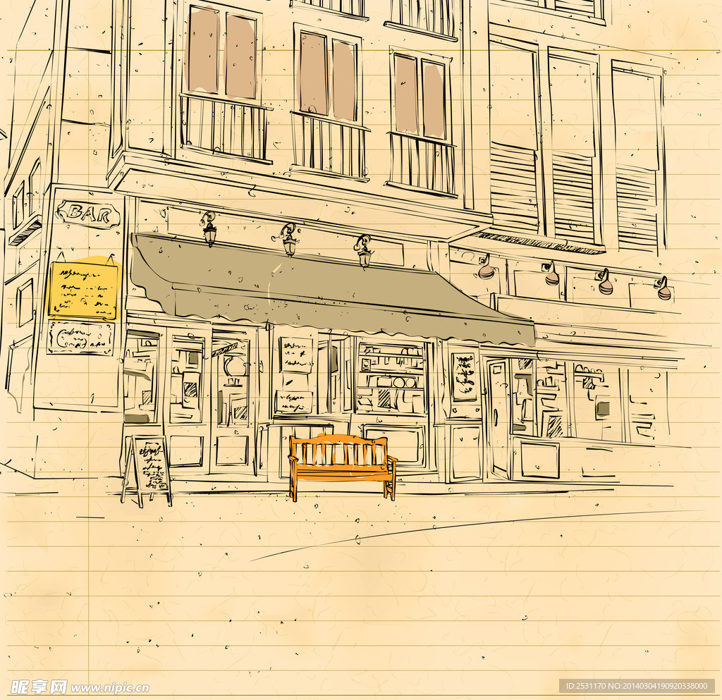 手绘店铺