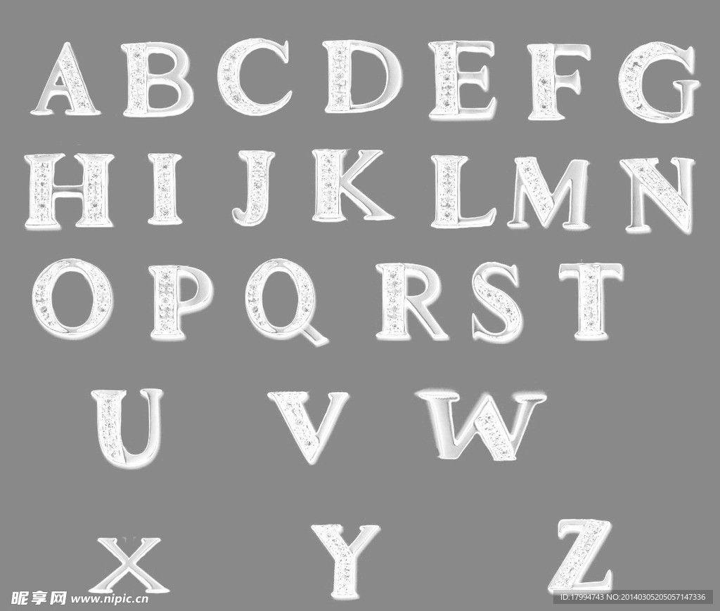 钻石字母