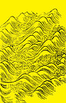 国画水波浪花