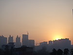 城市夕阳