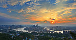渝中区半岛夕阳景色