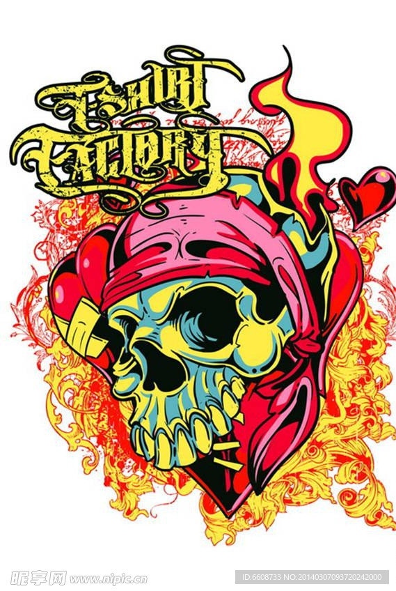 T恤花纹 欧美卡通
