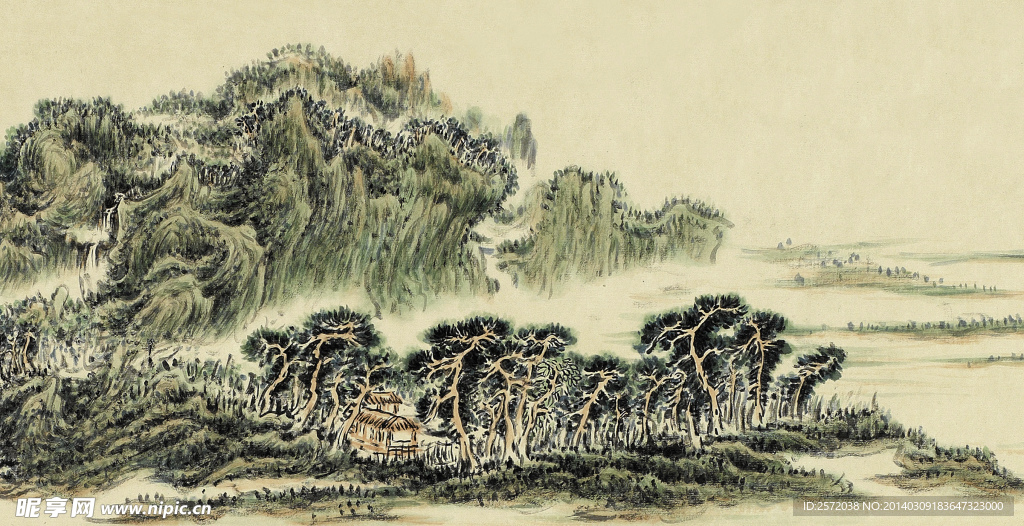 残云收翠岭