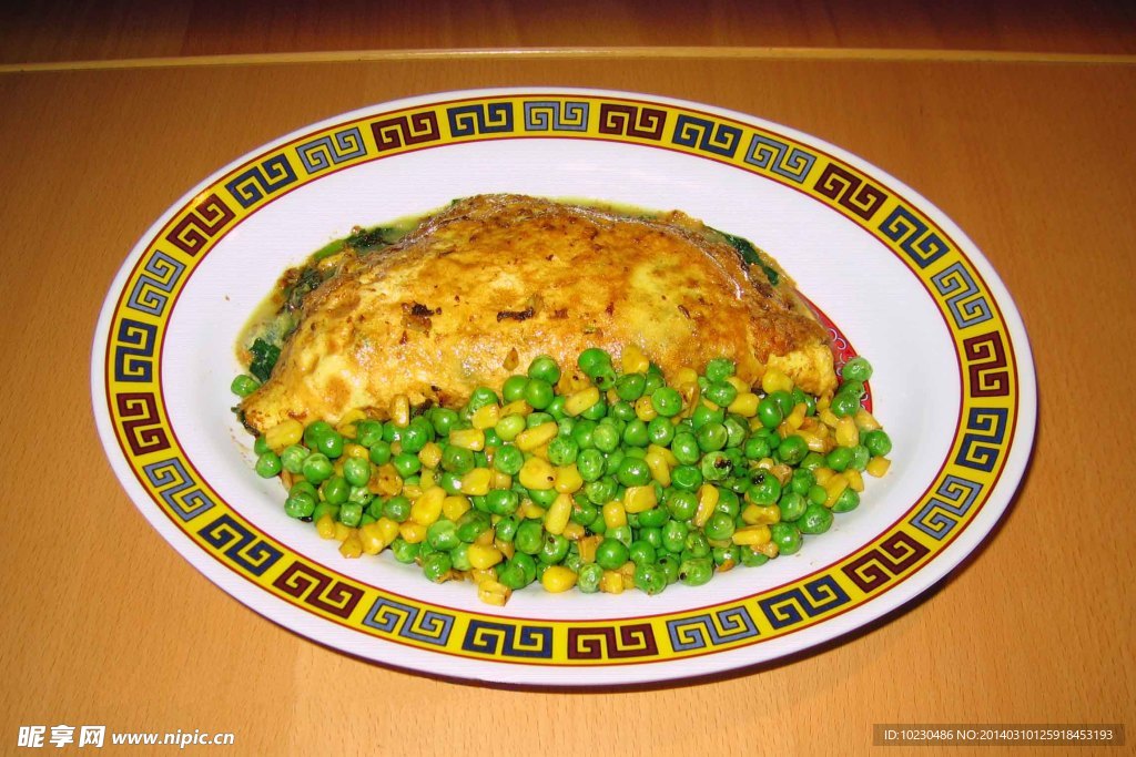 青豆玉米煎鸡蛋