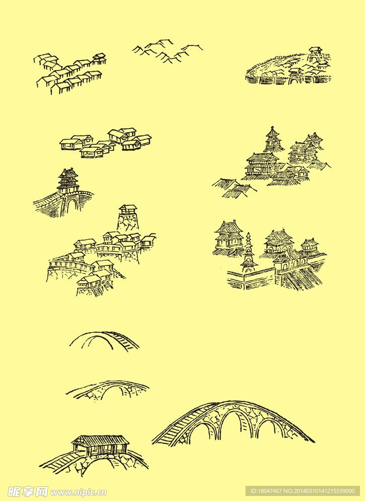 国画古建筑