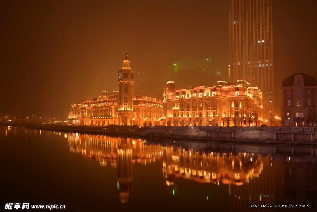 天津海河夜景