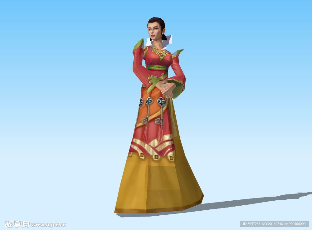 游戏美女3D模型