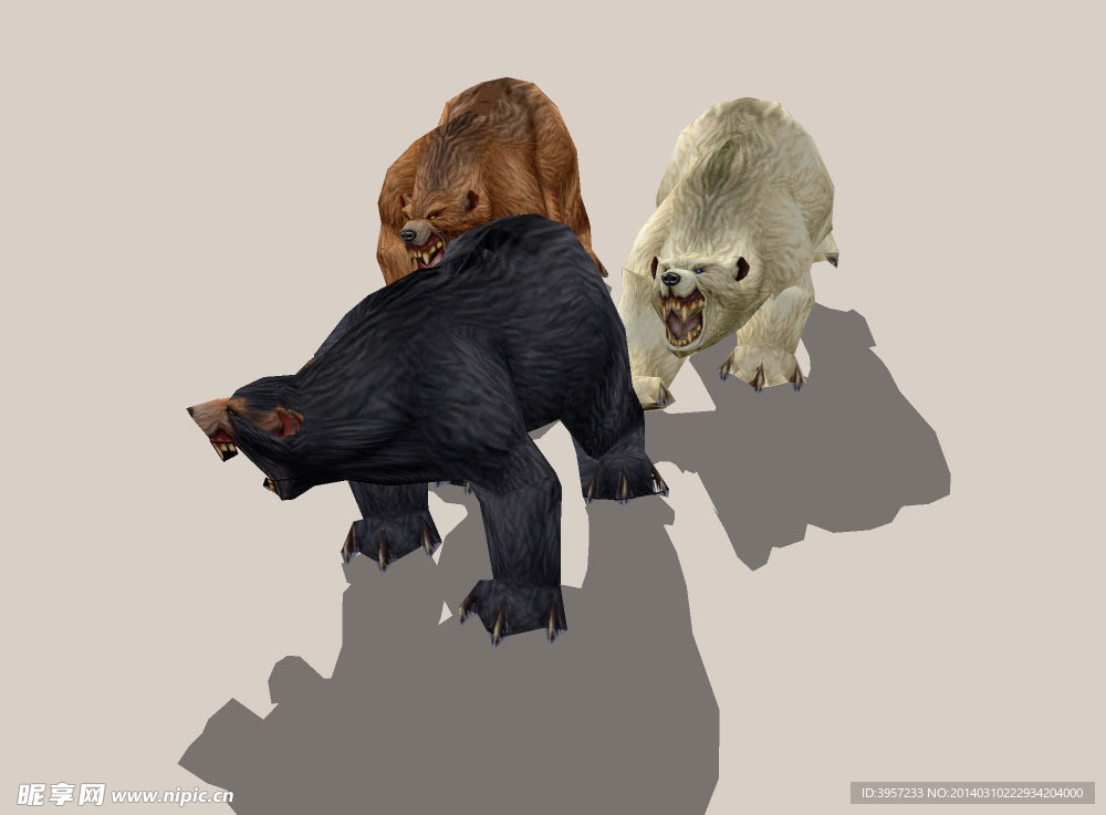 猛熊3D模型