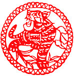 生肖 圆形 虎
