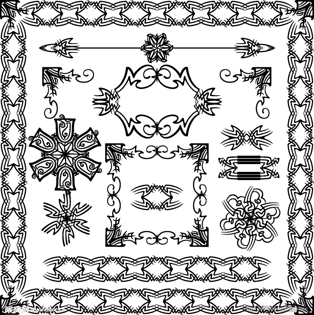 欧式花纹