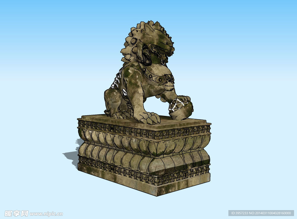 古石狮3D模型