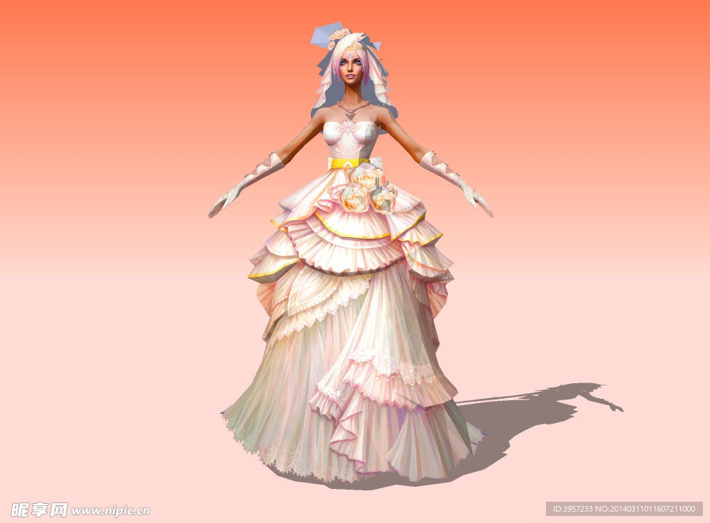 公主3D模型