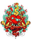T恤花纹欧美纹身