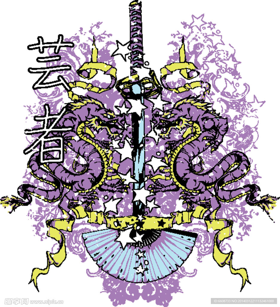 纹身图案T恤花纹