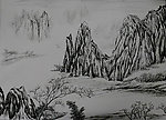 钢笔画风景