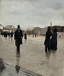 行色匆匆 油画