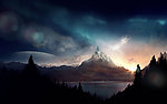 山峰雪顶