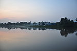 泰国河边傍晚风景
