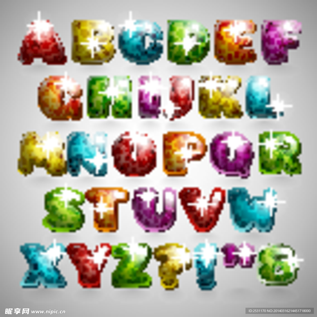 卡通字母