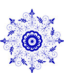 蓝色调花纹