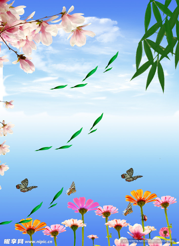 蓝天桃花