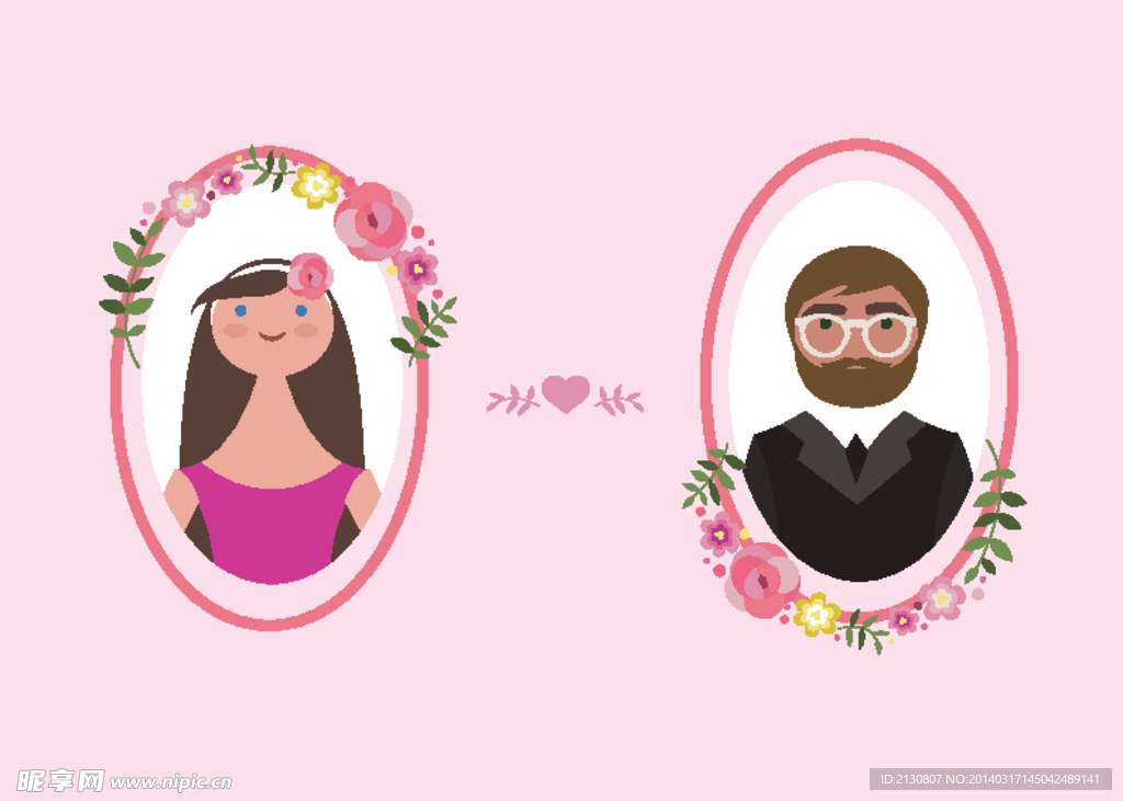 卡通婚礼人物素材