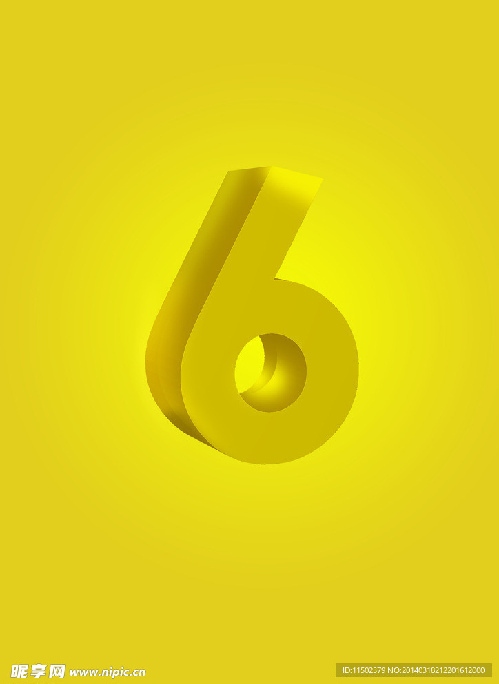 3d数字 6