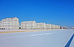 潮查河冬天两岸风景