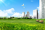 蓝天白云风景