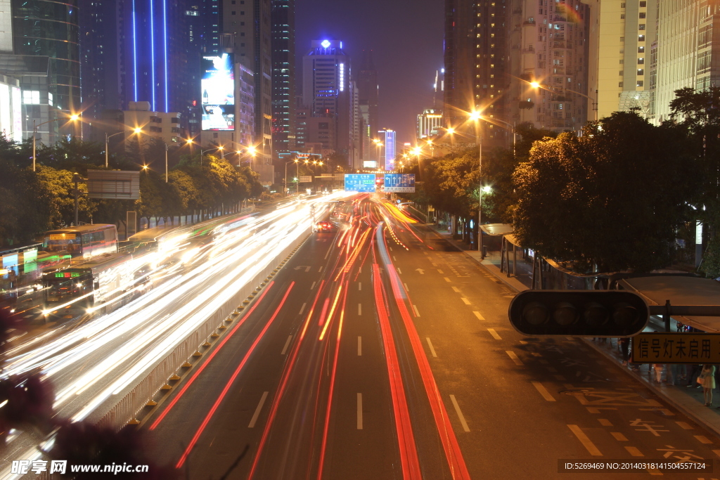 深圳 夜景 深南大道