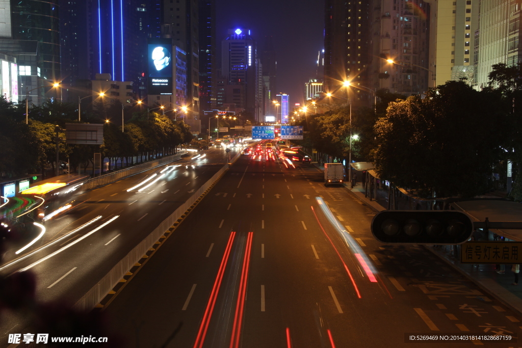 深圳 夜景 深南大道