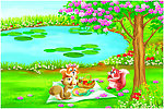湖边聚会