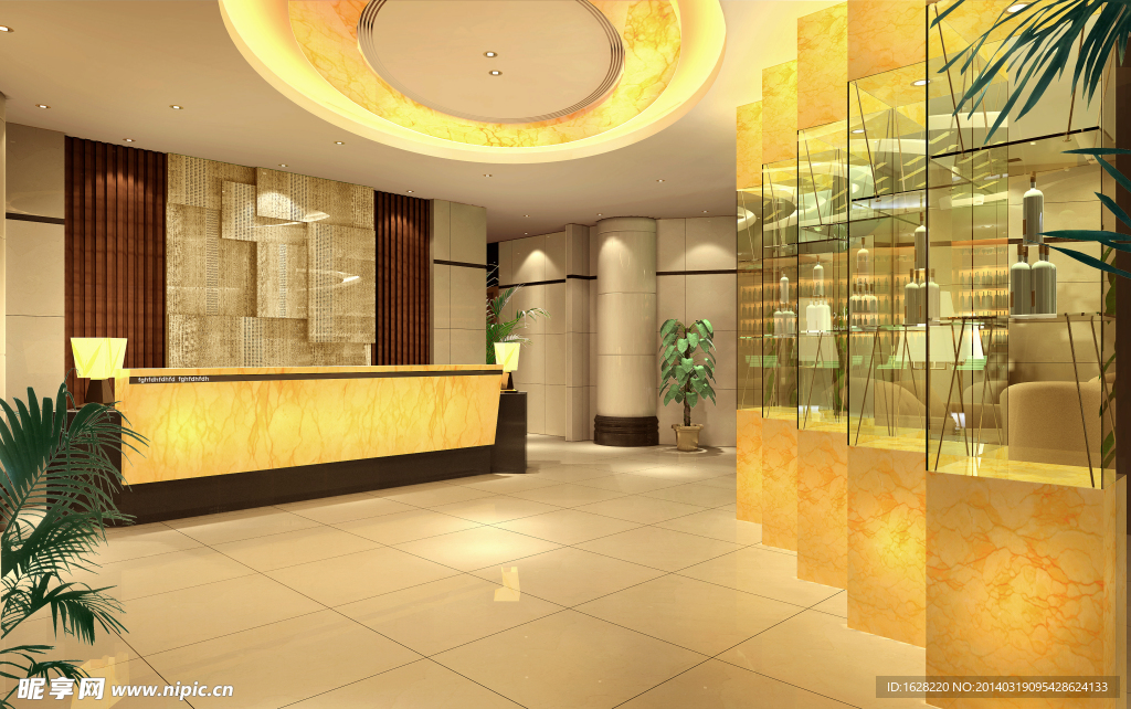 宾馆大堂效果图